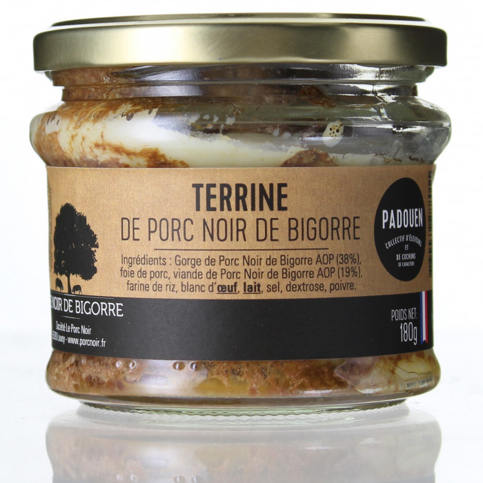 TERRINE DE PORC NOIR DE BIGORRE 180G - PADOUEN LE PORC NOIR