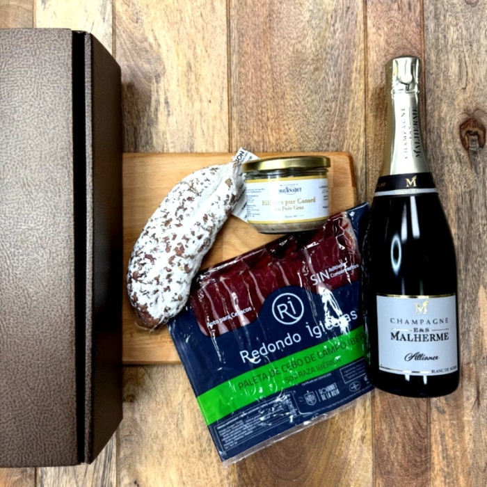 Coffret Gourmet Champagne et charcuterie